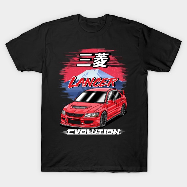 JDM Lancer Evolution 8 T-Shirt by Guyvit